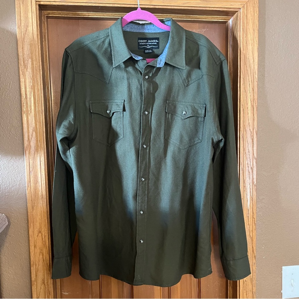 Cody James Men’s Dark Green Western Snap Shirt